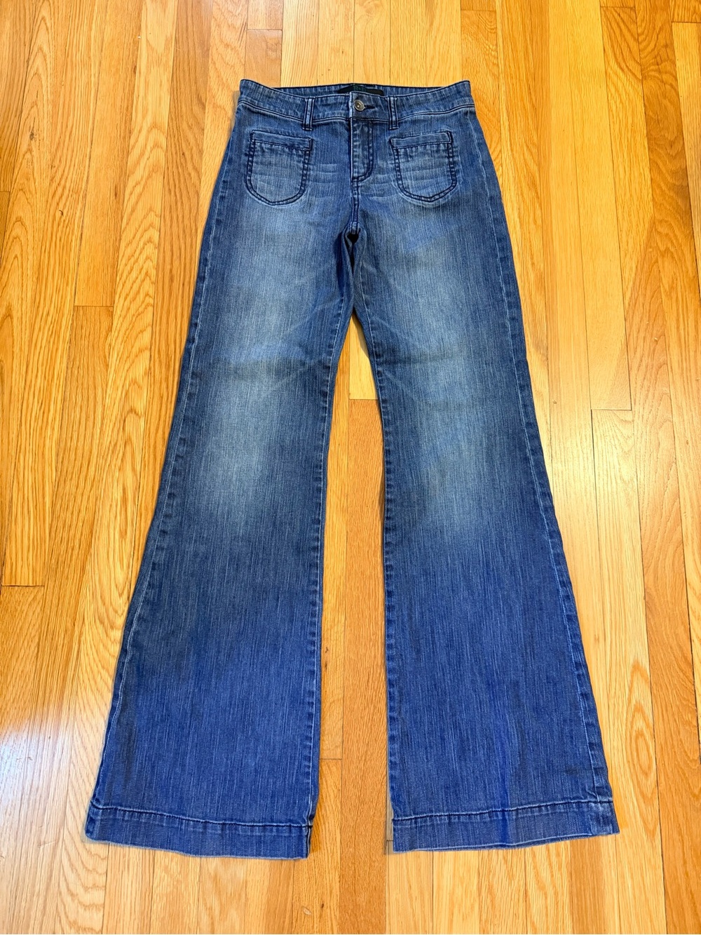 R + D Women's Flared trouser Blue Denim Jeans size 29